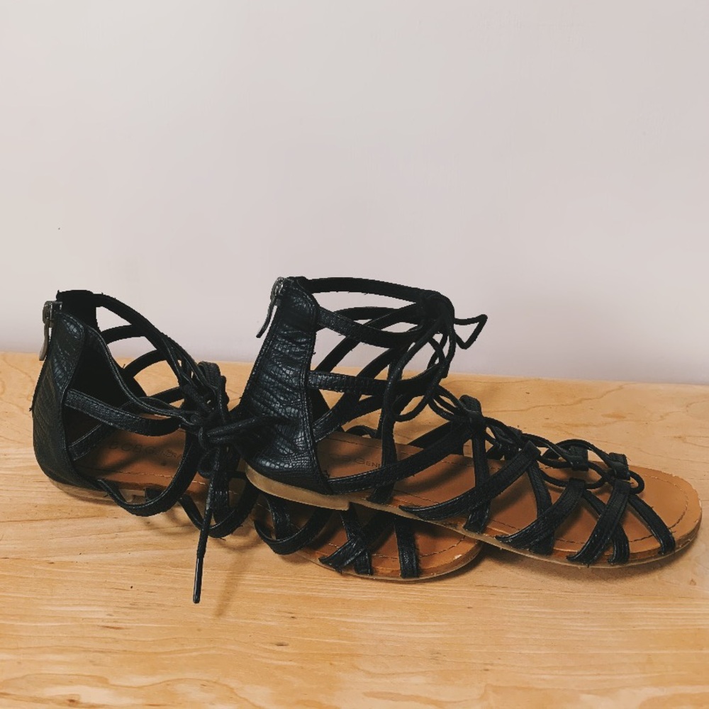 Black Gladiator Dress Shoes